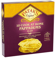 Patak’s Cook at Home Plain Poppadoms