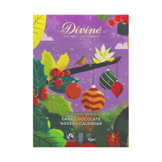 Divine Deliciously Smooth Dark Chocolate Vegan Advent Calendar Fairtrade 85g