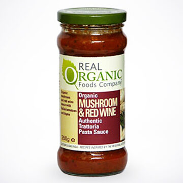 Real Organic Foods Company Mushroom & Red Wine Pasta Sauce 350g