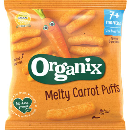 Organix Melty Carrot Puffs 7+ Months Organic