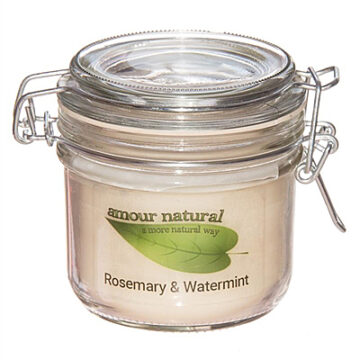Amour Natural Rosemary & Watermint Plant Wax Candle