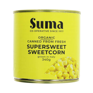 Suma Canned from Fresh Supersweet Sweetcorn Organic 340g