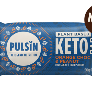 Pulsin Orange Chocolate Peanut Keto Bar