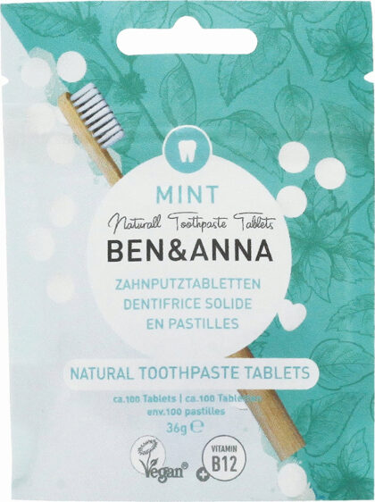 Ben & Anna Toothpaste Tablets Mint Fluoride-Free -100 tablets