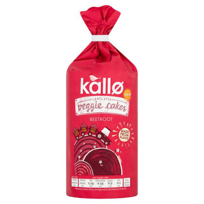 Kallo Lentil & Pea Veggie Cakes Beetroot 122g