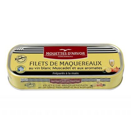 Mouettes D’Arvor Mackerel Fillets With Muscadet & Spices 176g