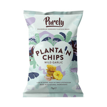 Purely Plantain Chips Wild Garlic 75g