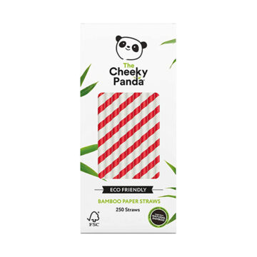 Cheeky Panda Bamboo Paper Straws Red