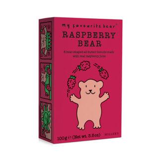 Miller's Raspberry Bear Biscuits 100g
