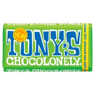 Tony's Chocolonely 51% Dark Almond Sea Salt 180g
