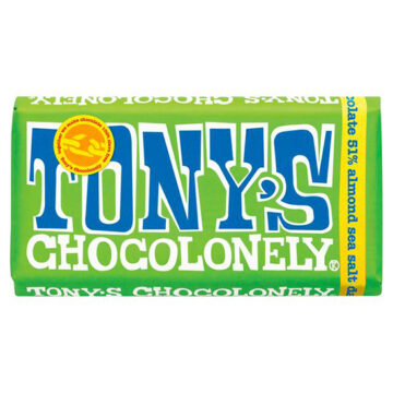 Tony’s Chocolonely 51% Dark Almond Sea Salt 180g