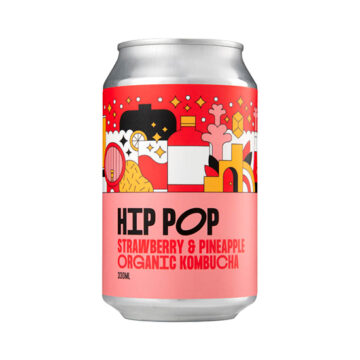 Hip Pop Strawberry & Pineapple Kombucha Organic