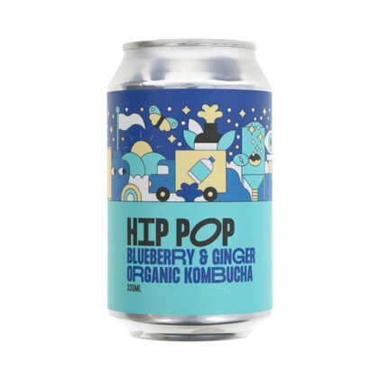 Hip Pop Blueberry & Ginger Kombucha Organic