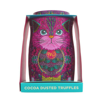 Monty Bojangles Cocoa Dusted Truffles Pink Cat Tin