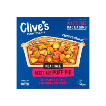 Clive’s Meat Free Beefy Ale Puff Pie Organic