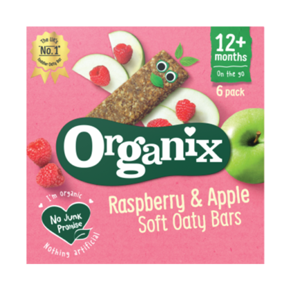 Organix Raspberry Apple Bars Organic 6 x 23g