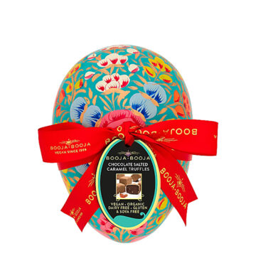 Booja Booja Chocolate Salted Caramel Truffles In Hand Painted Egg Shaped Box Organic