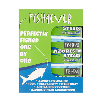 Fish 4 Ever Azores Tuna Steaks In Olive Organic Oil  3 x 160g