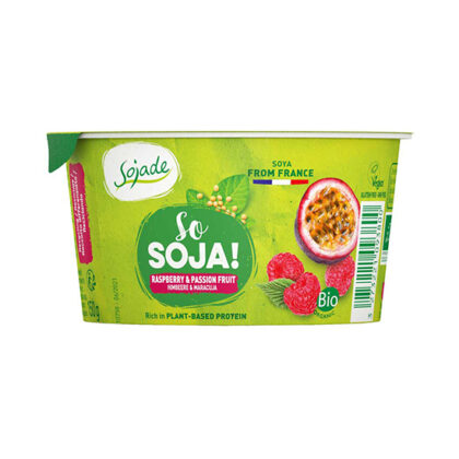 Sojade Raspberry & Passionfruit Soya Yogurt Organic 150g