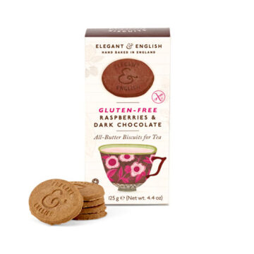 Artisan Elegant & English Gluten Free Raspberries & Dark Chocolate Biscuits 125g