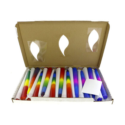 Moorlands Colourful Candles Pair