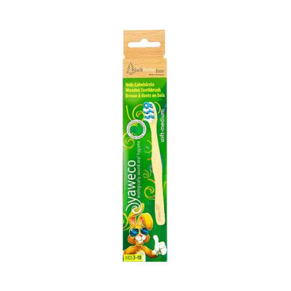 Yaweco Soft Medium Wooden Toothbrush – Kids