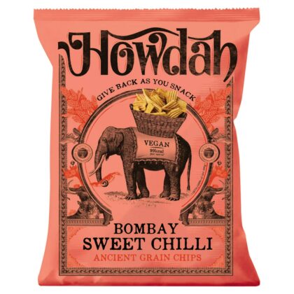 Howdah Bombay Sweet Chilli Chips Vegan 130g