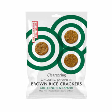 Clearspring Japanese Brown Rice Crackers Green Nori & Tamari Organic