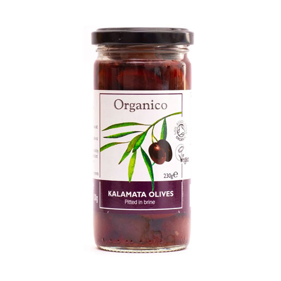 Organico Kalamata Pitted Olives Organic 230g The Natural Grocery Store