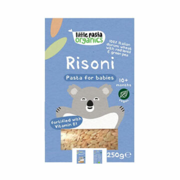 Litte Pasta Organics Red Lentil & Pea Risoni Baby Pasta – 10+ months