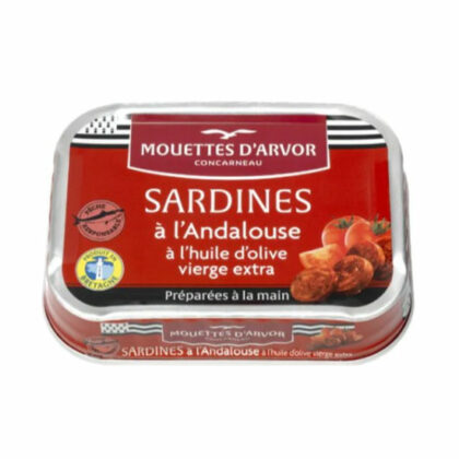 Mouettes D’Arvor Sardines with Chorizo and Pimento in Extra Virgin Olive Oil 115g