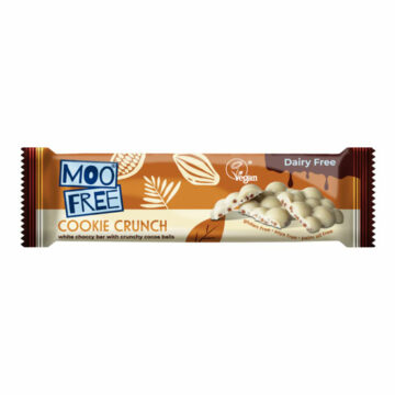 Moo Free Cookie Crunch White Choccy Bar Dairy Free Chocolate