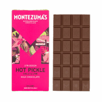 Montezuma’s Milk Chocolate Hot Pickle Chilli & Lime Organic 90g