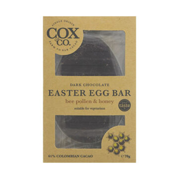Cox Dark Chocolate Pollen Honey Flat Egg 70g