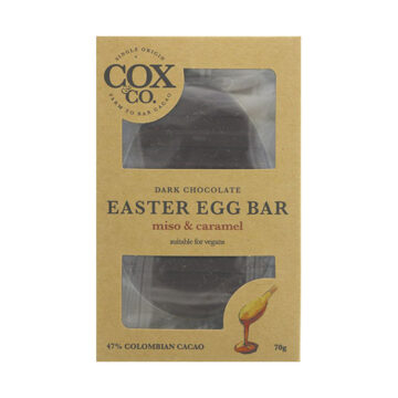 Cox Dark Chocolate Miso Caramel Egg Bar 70g