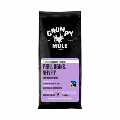 Grumpy Mule Peru Cafe Femenino Ground Velvety Coffee Organic