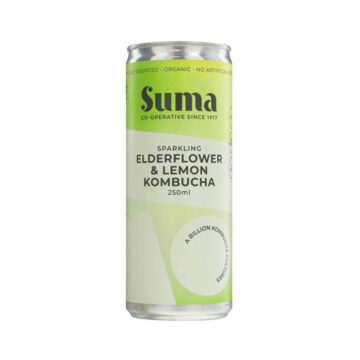 Suma Sparkling Elderflower Lemon Kombucha Organic