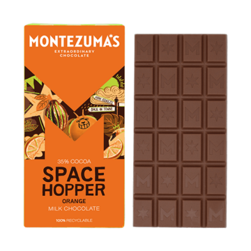 Montezuma Space Hopper Orange Milk Chocolate