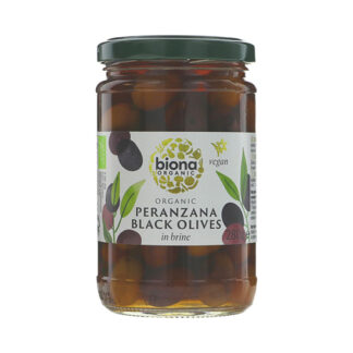 Biona Peranzana Black Olives in Brine Organic 280g