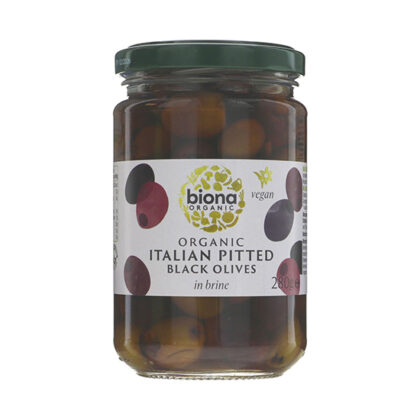 Biona Italian Black Olives in Brine Organic 280g