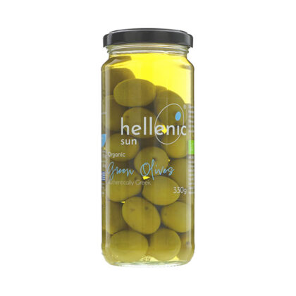 Hellenic Sun Organic Green Olives 330g