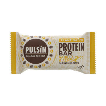 Pulsin Vanilla Choc & Almond Protein Bar 50g