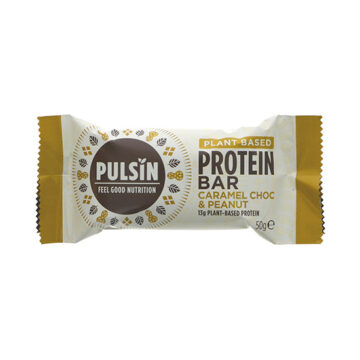 Pulsin Caramel Choc & Peanut Protein Bar 50g