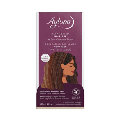 Ayluna Plant Based Hair Dye No.70 Cinnamon Brown Organic