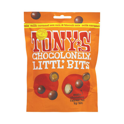 Tony’s Chocolonely Littl’ Bits Milk Caramel Sea Salt & Biscuit Mix 100g