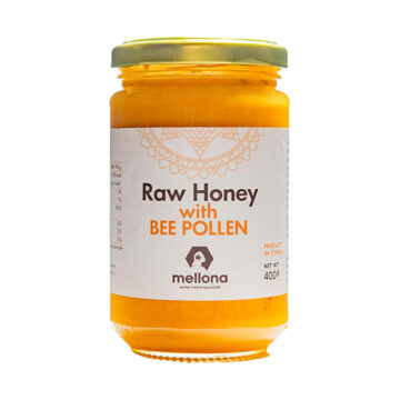 Mellona Raw Honey With Bee Pollen 400g