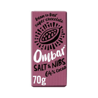 Ombar Salt & Nibs 64% Cacao Chocolate Organic 70g