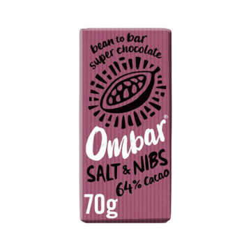 Ombar Salt & Nibs 64% Cacao Chocolate Organic 70g