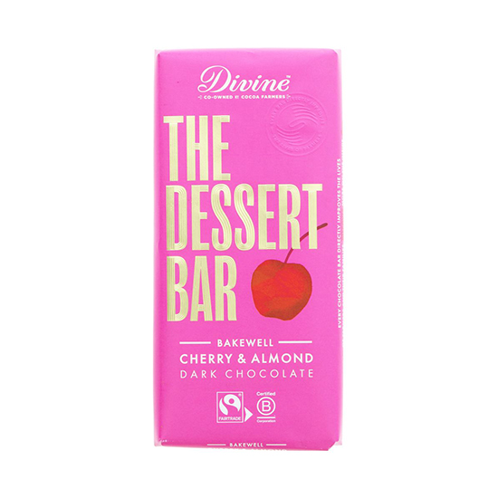 Divine Bakewell Dessert Bar Fairtrade 180g