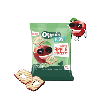 Organix Kids Wavy Apple Snackers Organic 15g